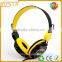 nice cute steel retractable wired stereo headphone with oem logo