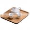 concise fresh style eco-friendly round bamboo breakfast tray sundries storage food serving trays
