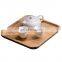 custom different size and shape natural solid wood bamboo food cutlery tray