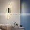 HUAYI Modern Simple Style Bedroom Office Decoration Aluminum Chrome Nordic LED Table Lamp