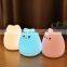 Baby Gift Colorful Cut Silicone LED Night Light Rechargeable Touch Children Cute Battery LED Table Lamp