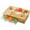 Large Fruit & Vegetable Tool Bamboo Cutting Board Chopping Blocks With Trays 4 Drawers Wood Butcher Block