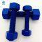 Polytetrafluoroethylene Coated Steel Stud Bolts PTFE Double Ended Threaded Bolt With Nuts