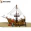 Small Amusement Water Park Games Kids Climbing Rope Net Pirate Ship Playhouse Outdoor Wooden buccaneer Boat Playground Equipment