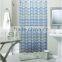 Waterproof polyester green and pink strip printed shower curtain, hot sale shower curtain