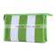 Big Stripe Green PVC Hand Bags Cheap Makeup Online Cosmetics Online Bag