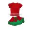 2016 Christmas party girls tutus,santa pleated kelly green and red pettiskirts, new year kids hot sale tutu dress