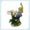 garden decorative polyresin gnome bird feeders