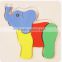 EN71 standard funny cartoon animal wooden 3D puzzle for baby