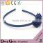 2016 new design baby girl cotton chiffon headbands metal free hair tie feather fascinators and bands