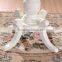 Europe graceful wooden round rotating dining table with rotating center in white
