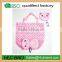 HL-PB185 custom reusable Shopping Tote Bag - Folded into a Piggy Face - Pink
