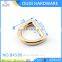 New design metal d ring shoe accessories light gold metal shoe buckles