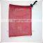 Black small nylon mesh drawstring bag