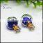 fashion jewelry zircon stud earring beads crown earings