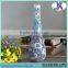 2016 new style crackle mosaic cheap tall long-necked glass flower vase for decoration