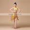 2016 New Girls Ballroom Dance Competition Dress Samba Costume Women Sexy Salsa Dresses with Necklace Ladies Latin Dress Dance