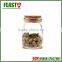 Wholesale good selling storage jar with bamboo lid