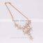 2016 Trendy Flower Pendant Necklace with Crystal Rhinestone Zircon Stone 18K Gold Plated Jewelry Valentine's Day Gift GJ-109