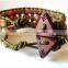 Beaded leather wrap bracelet or cuff - Autumn Jasper stone with wooden buttons