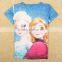 ( K5198Y ) BW 2-8Y high quality wholesale kids summer t shirts Elsa and Anna girls 3d printing t shirt