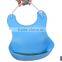 Different Colors Soft silicone rubber baby bib for sale