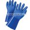 blue double coated Gloves made in China