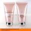 mini empty round plastic cosmetic use tubes with chrome screw cap