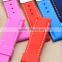 18 20 22 24mm Classic High Quality Silicone Rubber Watch Bands With White Stitching