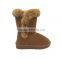 Winter half-calf women sheepskin snow boot
