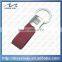 blank novely customized metal red color leather key chain