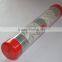 plastic tube with rubber lids