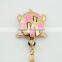 Wholesale Diamond Jewelry Gold Plate Enamel Tortoies Keychain