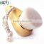 Natural Wooden Handle Face Scrub Brush With Gold Ferrule Soft White Hair Prevent Blackhead