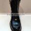 low heel leopard fur hot selling young fashion lady ankle shoes with zipper