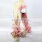 Costume Synthetic crazy color kinky for Halloween party wig yellow and green wig N414