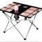 folding camping picnic table with cup holders