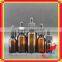 E-cig liquid bottles with round shape glass dropper bottle for 10ml amber glass bottle