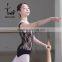 2016 latest women slim solid lace ballet tank leotard with high back