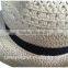 plain pattern cheap white fedora straw hat