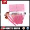 18-piece Fashion Pattern and Professional Makeup Brush Tools with Convenient Pink Pouch