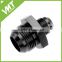 Black Male NPT pipe adapter an6 1/8" AN to NPT Straight
