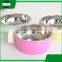 pet accessories stainless steel fixed cat dog pet feeder water food bowl