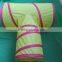 2016hot sellling Arrive T Style Cat Tunnel Pet Toy Wholesale Candy Color Polytser cat tunnel