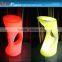 plastic led bar stool/lighting bar stool chair