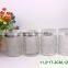clear glass jar with metal lid