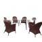 China factory made fast delivery outdoor rattan garden dining table and chairs set