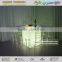 LED Flashing Dining Table Colour Changing Tempered Glass Table Lighted Square Dining Tables