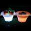 modern design LED furniture, led plastic flower pot, wedding luminous flower pot