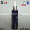 hot products cosmetic gark blue frosted 30ml glass bottle with silver aluminum dropper china suppliers